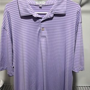 Peter Millar Lavender Striped Polo Shirt